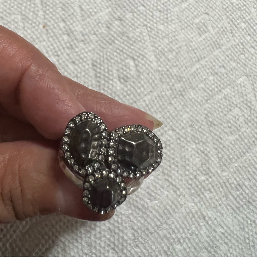 Lia Sofia Silver Tone Ring
